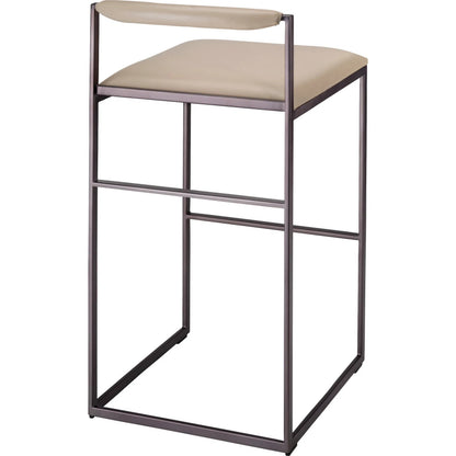 Bradbury Bar Stool by Jamie Young in black. Made from leather in a unique style.