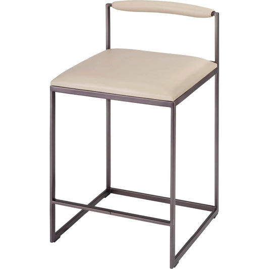 Bradbury Counter Stool by Jamie Young in black. Made from leather in a unique style.