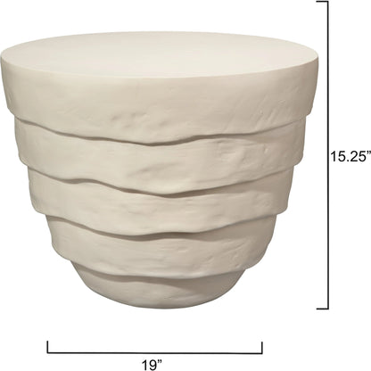 Concentric Side Table by Jamie Young. Made from fiber glass in a modern style.