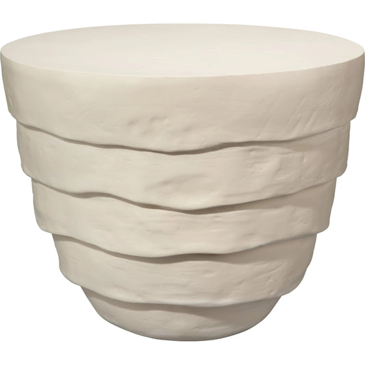 Concentric Side Table by Jamie Young. Made from fiber glass in a modern style.