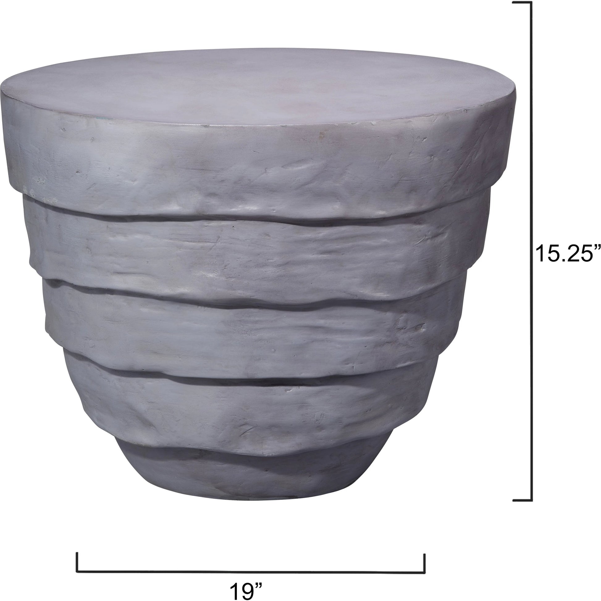 Concentric Side Table by Jamie Young. Made from fiber glass in a modern style.