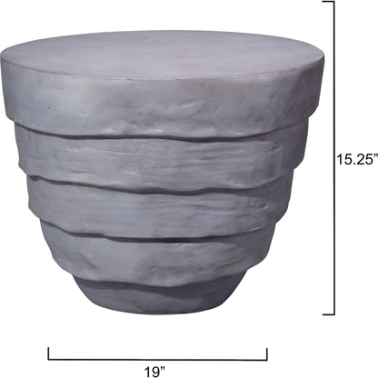 Concentric Side Table by Jamie Young. Made from fiber glass in a modern style.