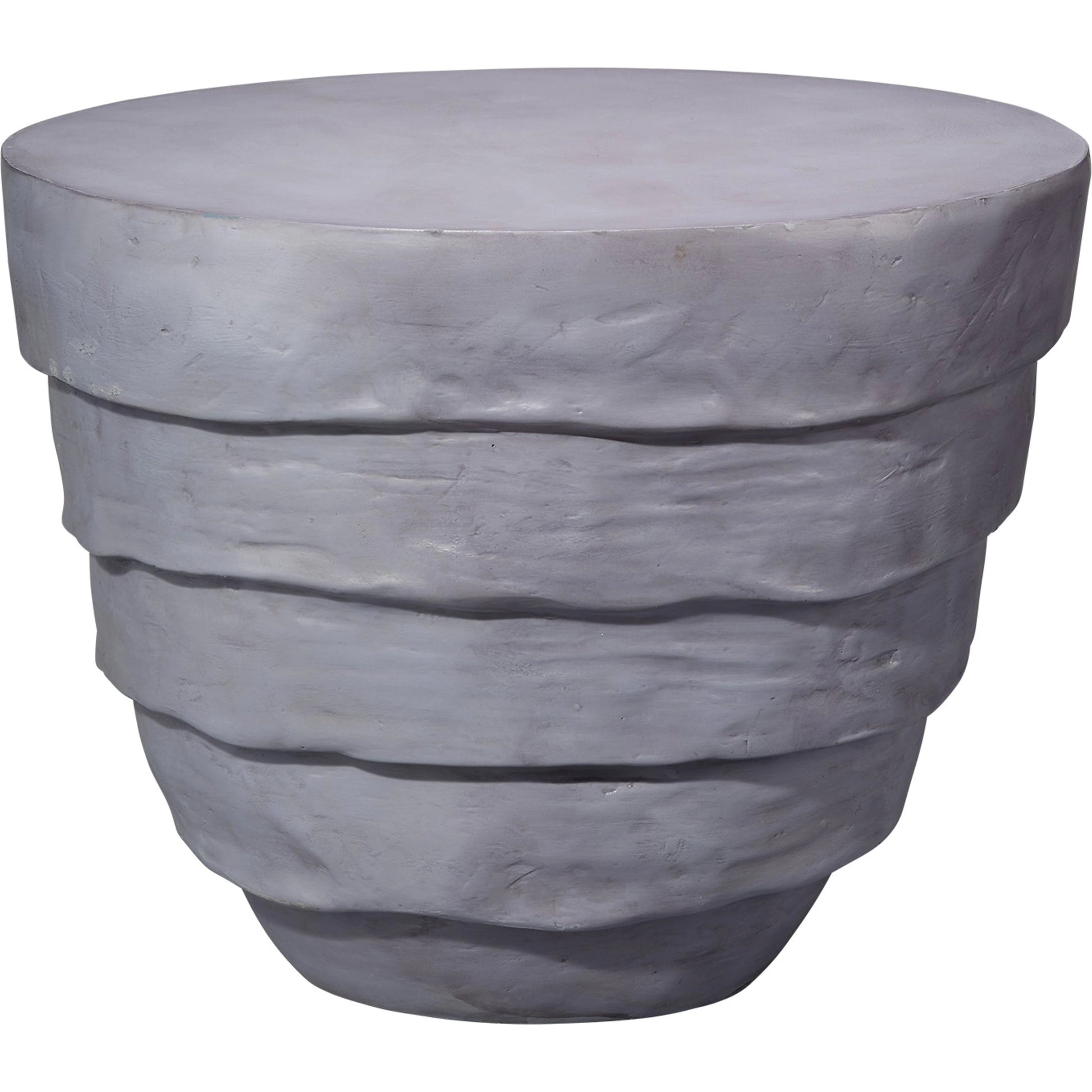 Concentric Side Table by Jamie Young. Made from fiber glass in a modern style.