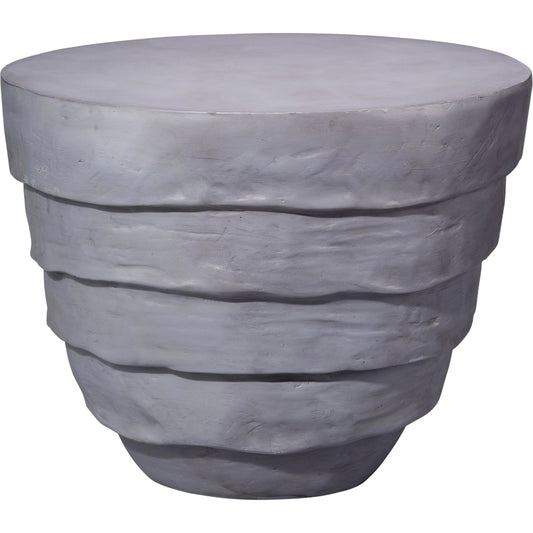 Concentric Side Table by Jamie Young. Made from fiber glass in a modern style.