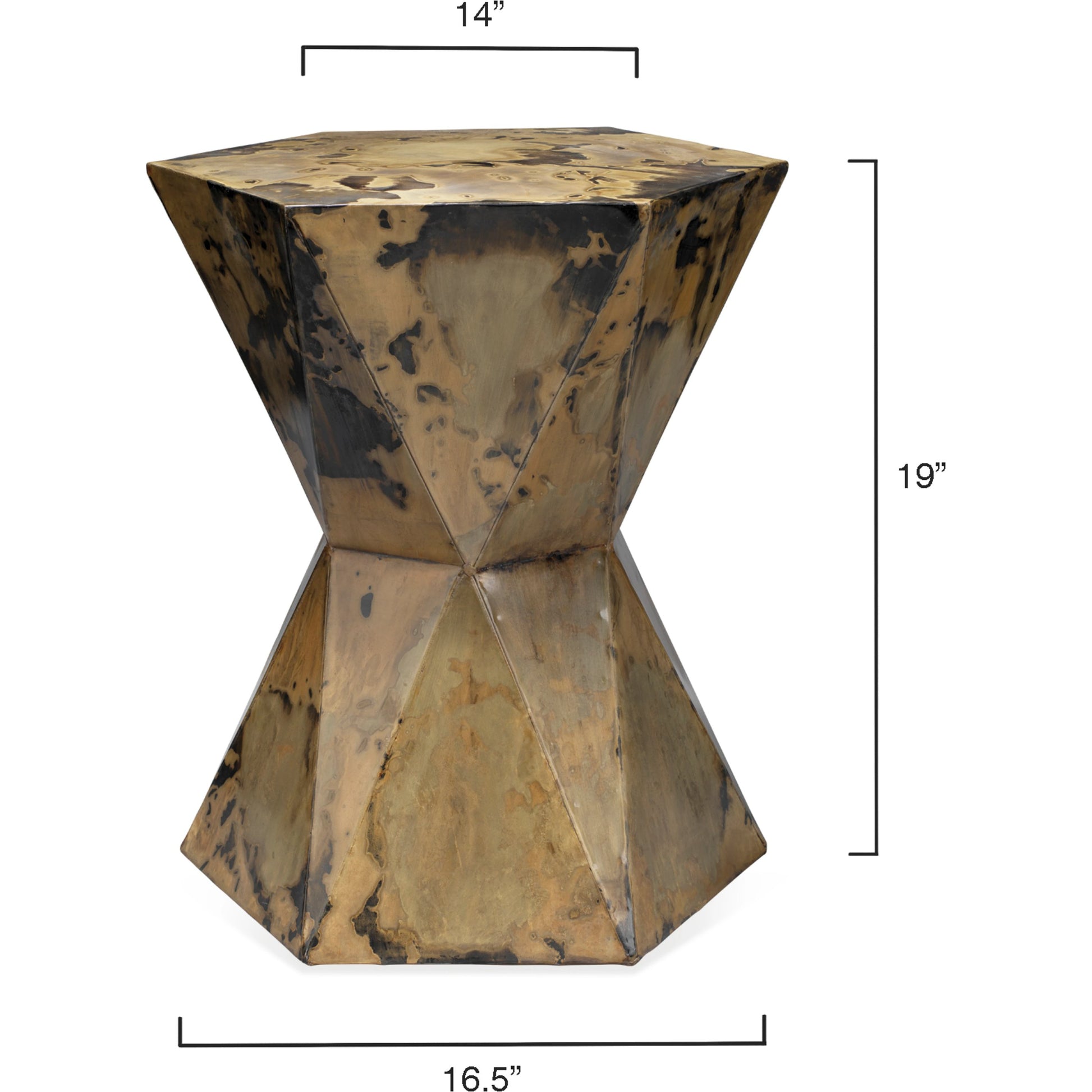 Crown Side Table by Jamie Young in black. Made from iron sheet in a eclectic & global style.