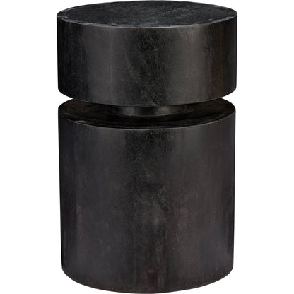 Dylan Round Side Table by Jamie Young. Made from wood in a modern style.