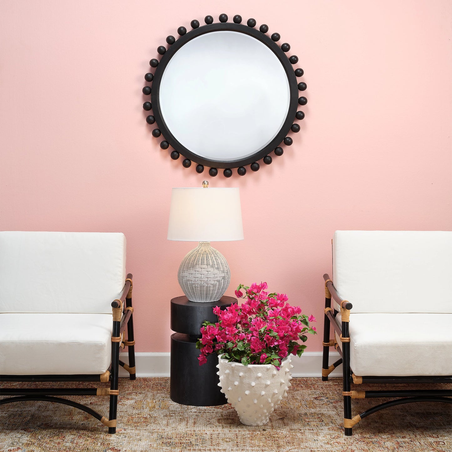 012 SI-1961228 | Lifestyle | Dylan Round Side Table by Jamie Young. Made from wood in a modern style.