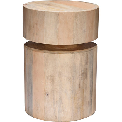 Dylan Round Side Table by Jamie Young. Made from wood in a modern style.