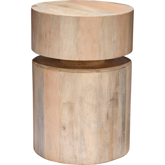 Dylan Round Side Table by Jamie Young. Made from wood in a modern style.