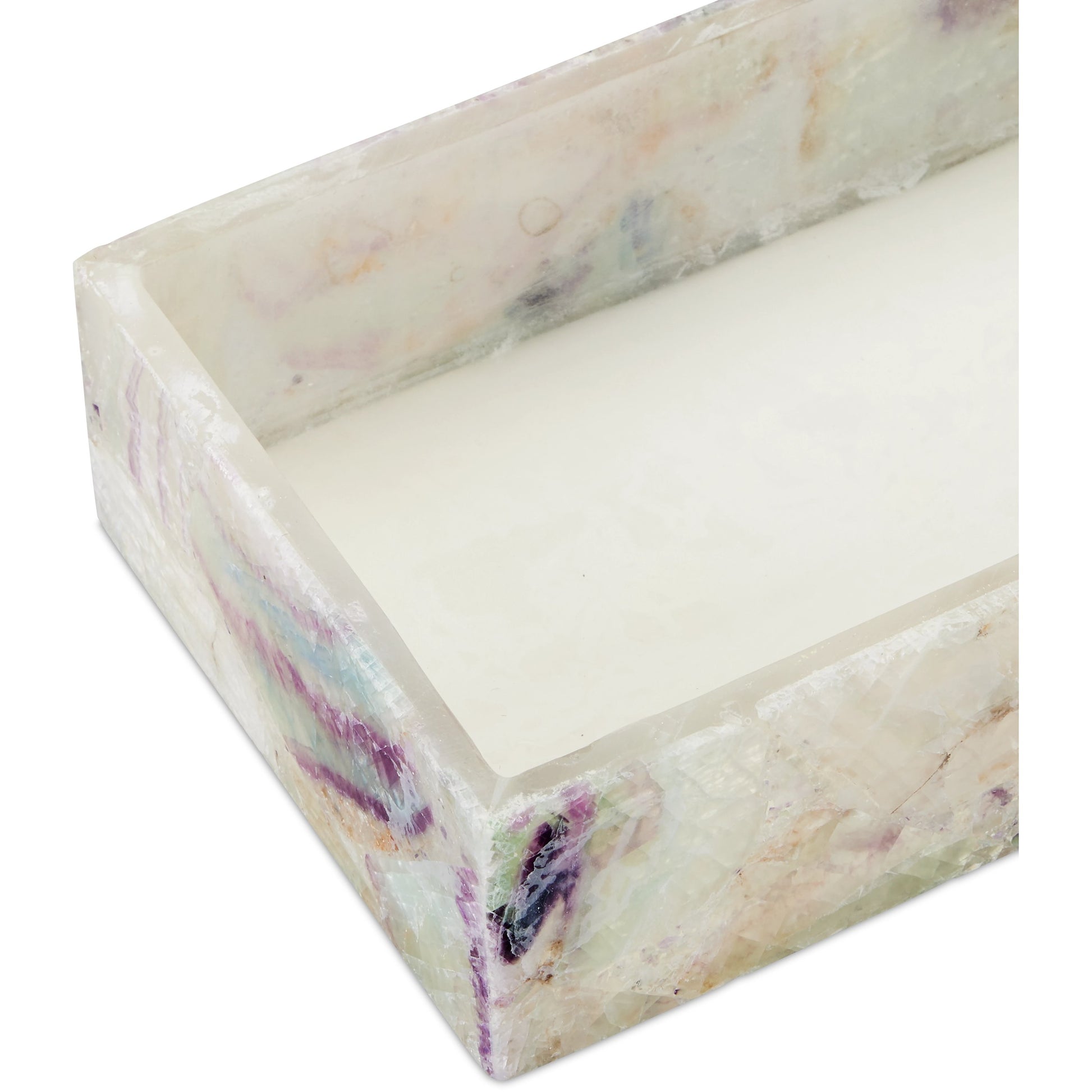 Fluorite Box by Currey and Company in natural. Made from fluorite in a modern style.