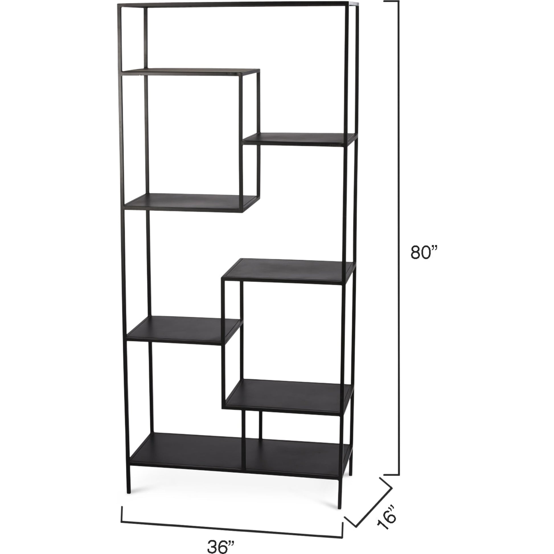 Element Etagere by Jamie Young in black iron. Made from iron in a modern style.