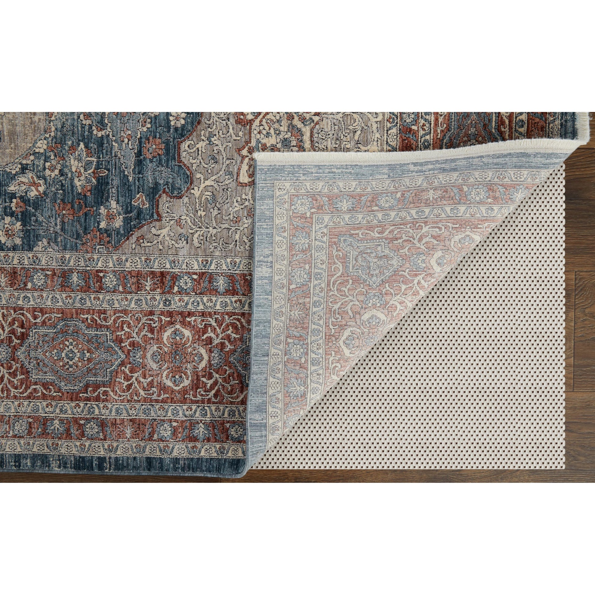 Marquette Transitional Rug - 39GRF by Feizy in gray, red, blue. Made from unique in a unique style.