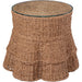 Falda Side Table by Jamie Young in verdigris. Made from seagrass in a unique style.
