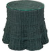 Falda Side Table by Jamie Young in verdigris. Made from seagrass in a unique style.