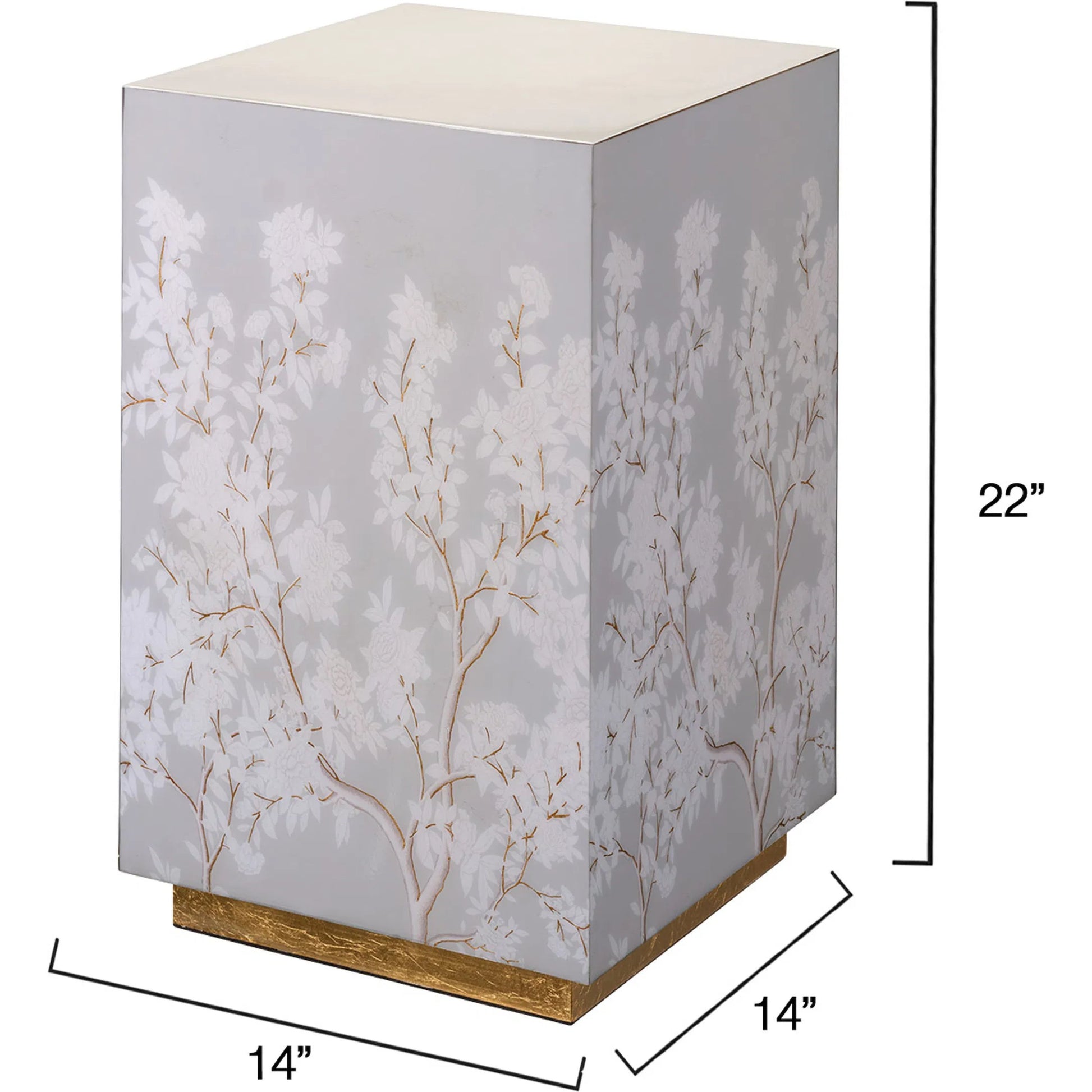 Garland Side Table by Jamie Young. Made from mdf, paper in a traditional style.