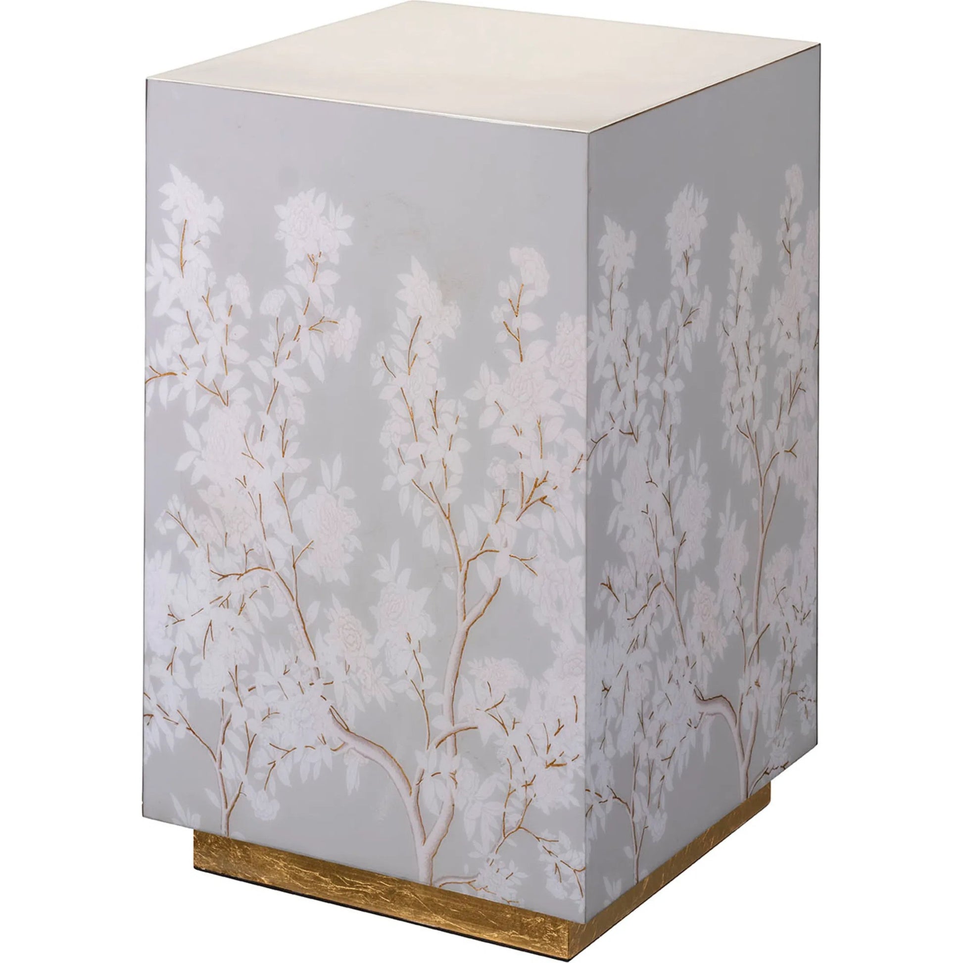 Garland Side Table by Jamie Young. Made from mdf, paper in a traditional style.