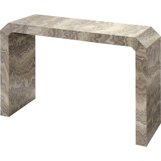 Grounded Console Table by Jamie Young in grey and sand grey. Made from wood in a unique style.