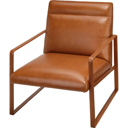 Hemingway Accent Chair by Jamie Young. Made from leather in a unique style.