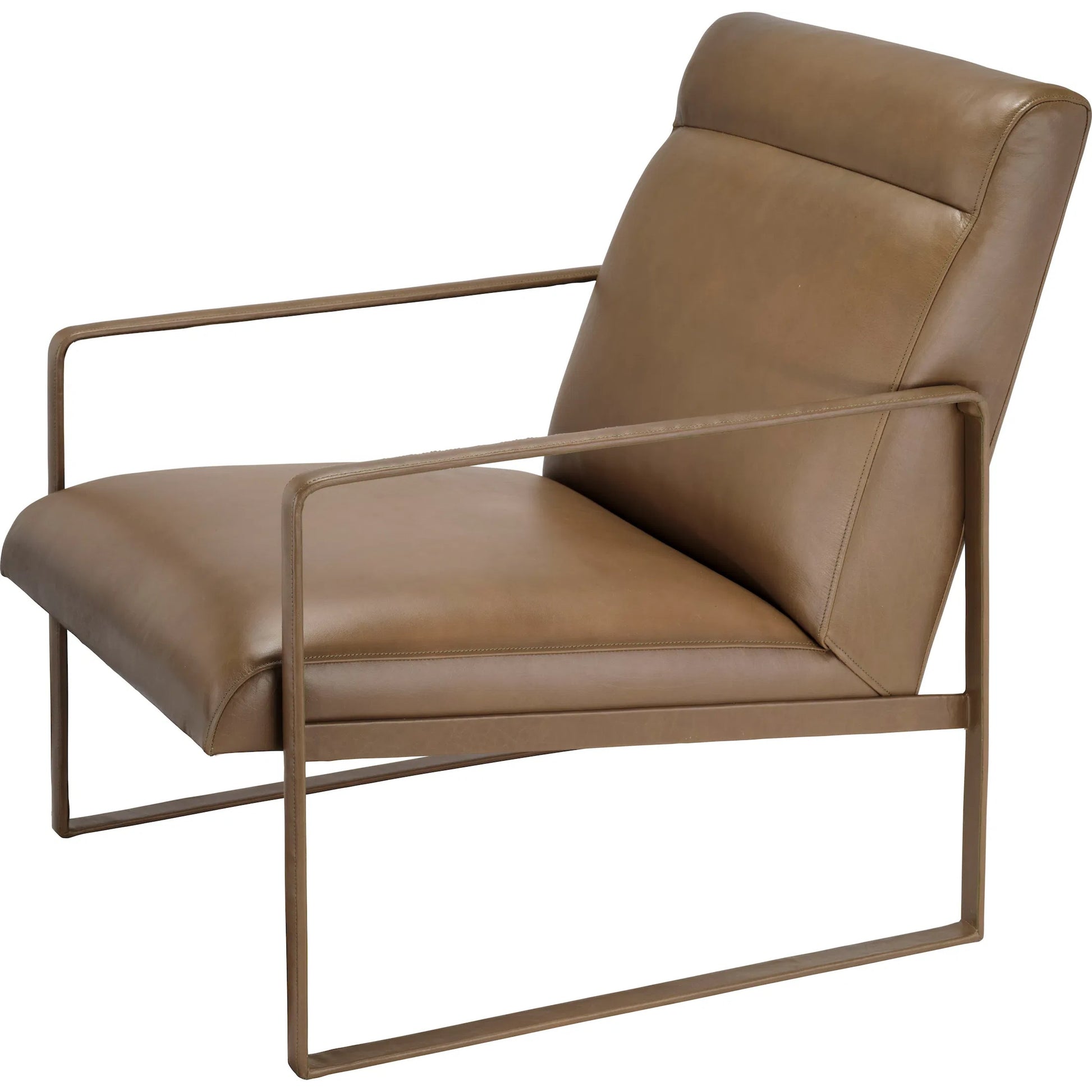 Hemingway Accent Chair by Jamie Young. Made from leather in a unique style.