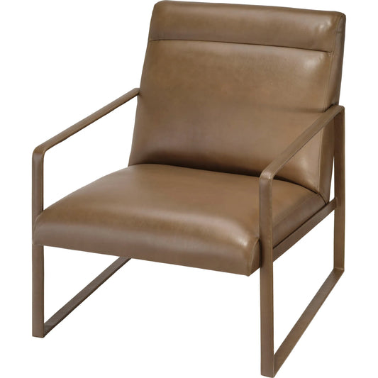 Hemingway Accent Chair by Jamie Young. Made from leather in a unique style.