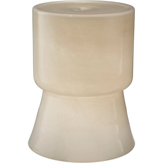 Huntington Garden Stool by The Livingston Collection. Made from soda lime glass in a unique style.