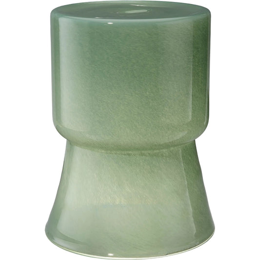 Huntington Garden Stool by The Livingston Collection. Made from soda lime glass in a unique style.