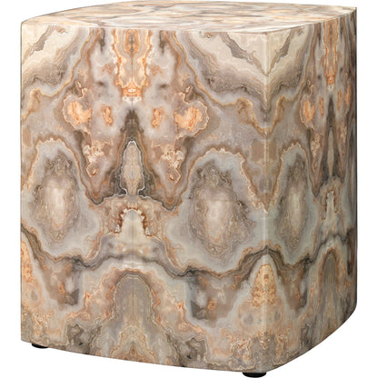 Ink Blot Side Table by Jamie Young in gray, cream. Made from mdf in a coastal style.