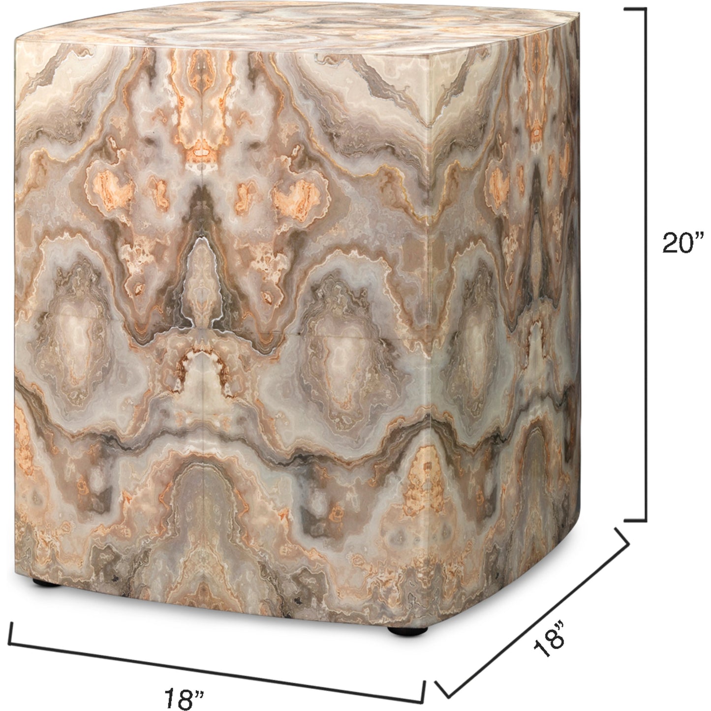002 SI-1719678 | Additional Silo | Ink Blot Side Table by Jamie Young in gray, cream. Made from mdf in a coastal style.