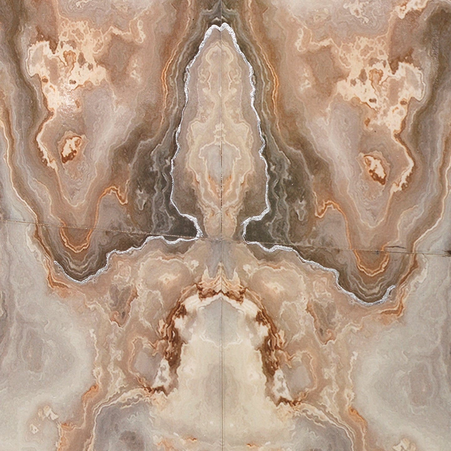 003 SI-1719678 | Closeup | Ink Blot Side Table by Jamie Young in gray, cream. Made from mdf in a coastal style.