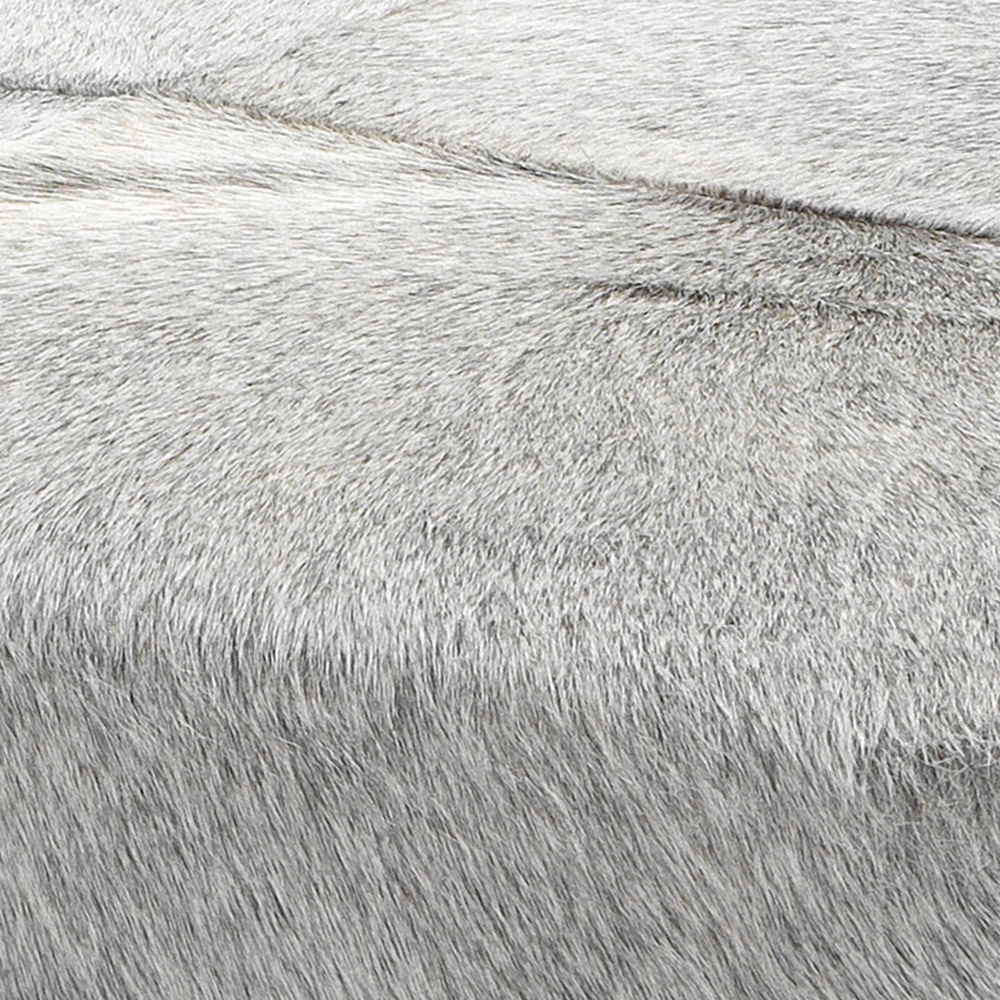 Kai Bench by Jamie Young in grey hide, black iron. Made from leather & iron in a modern style.