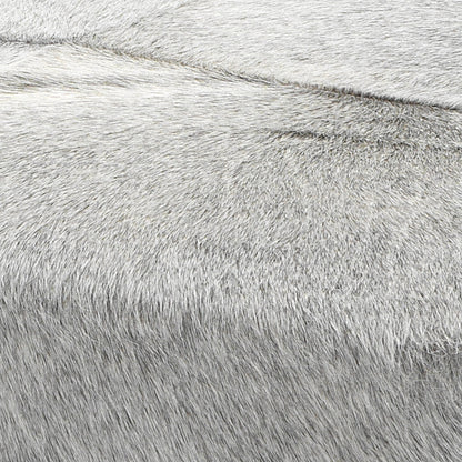 Kai Bench by Jamie Young in grey hide, black iron. Made from leather & iron in a modern style.