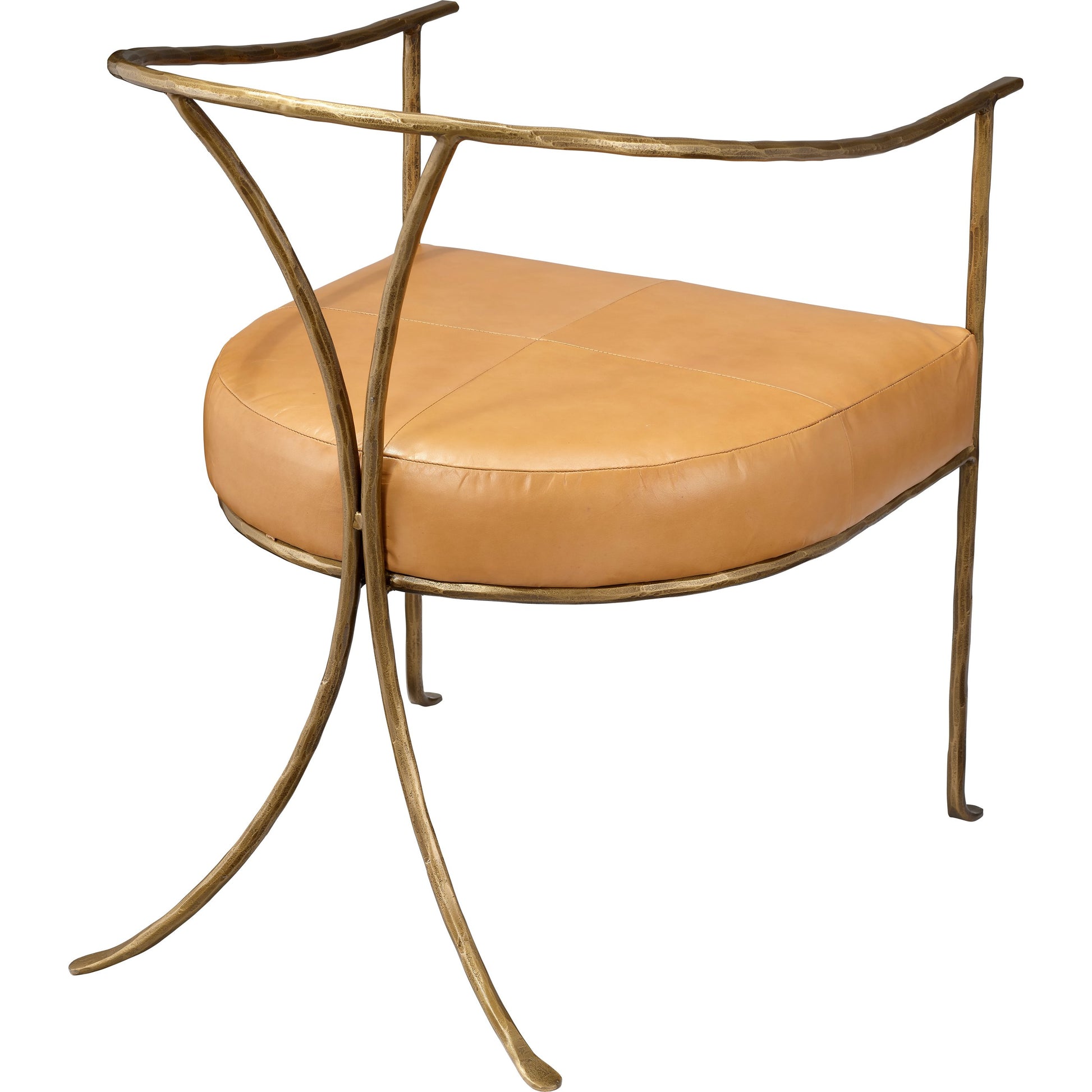 Kai Chair by Jamie Young in grey hide, black hand forged iron. Made from grey hide, black hand forged iron in a transitional style.