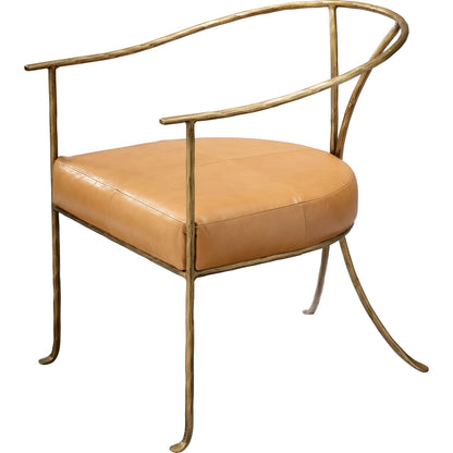 Kai Chair by Jamie Young in grey hide, black hand forged iron. Made from grey hide, black hand forged iron in a transitional style.