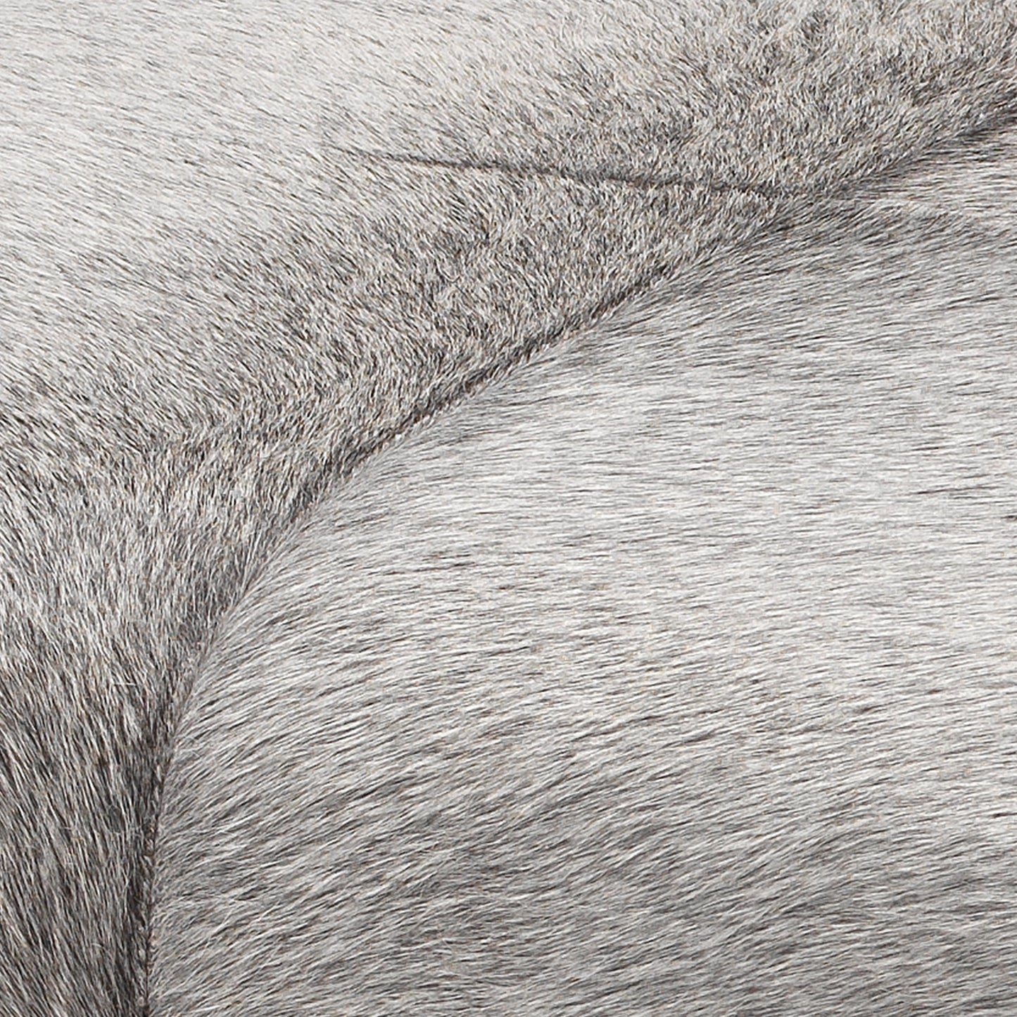 003 SI-1822204 | Closeup | Kai Stool by Jamie Young in grey hide & black hand forged iron. Made from grey hide, black hand forged iron in a transitional style.