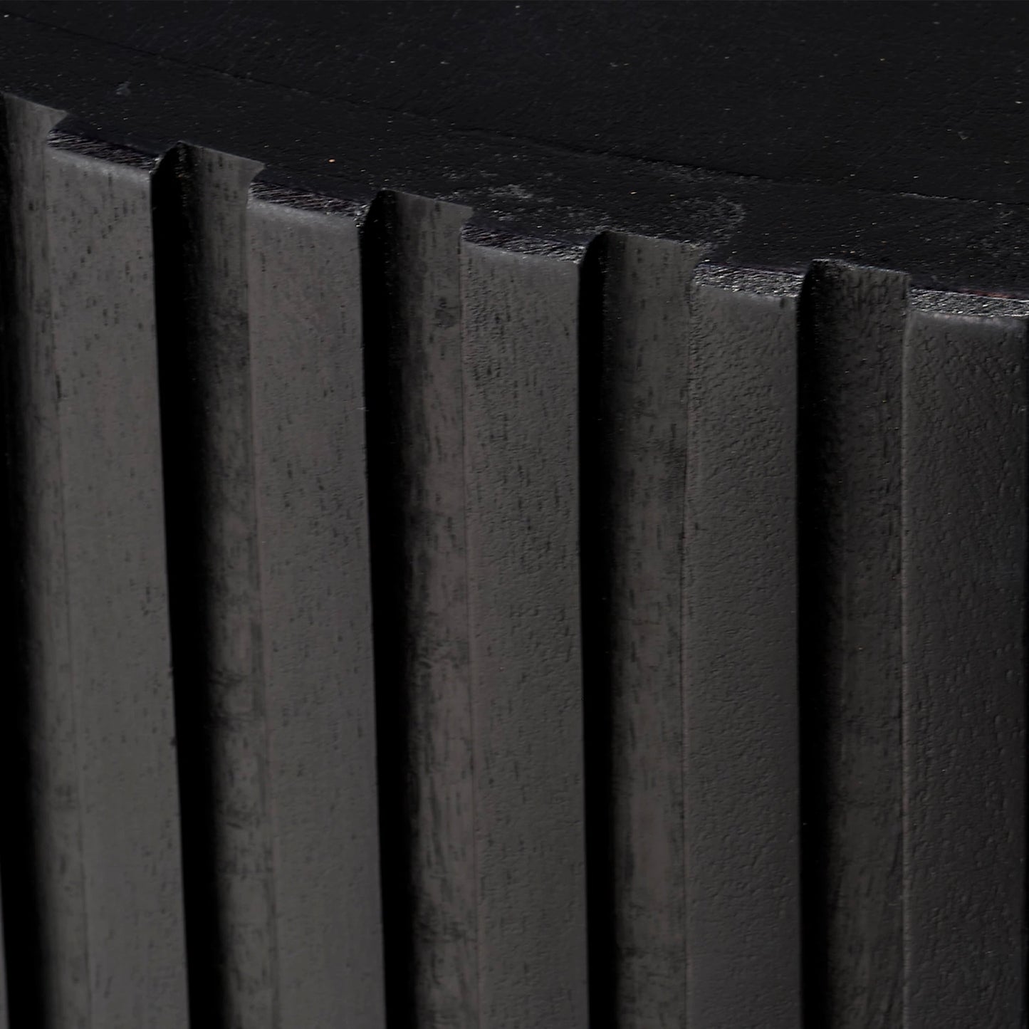 005 SI-2146428 | Closeup | Notch Round Side Table by Jamie Young. Made from mango wood in a modern style.