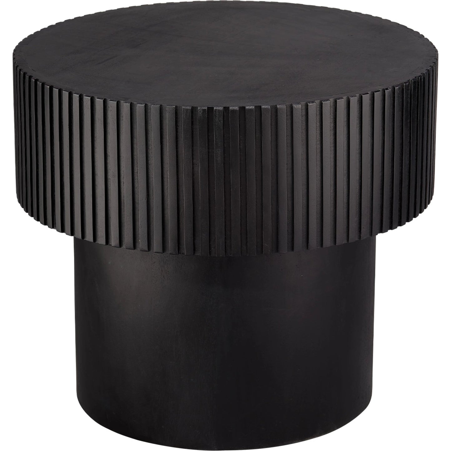 001 SI-2146428 | Primary Silo | Notch Round Side Table by Jamie Young. Made from mango wood in a modern style.