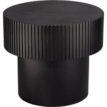 Notch Round Side Table by Jamie Young. Made from mango wood in a modern style.