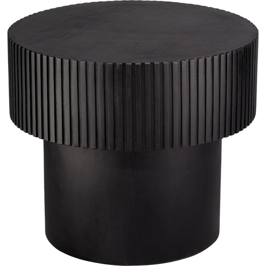 Notch Round Side Table by Jamie Young. Made from mango wood in a modern style.