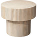 Notch Round Side Table by Jamie Young. Made from mango wood in a modern style.