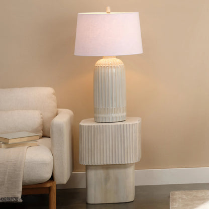 Notch Square Table by Jamie Young. Made from mango wood in a modern style.