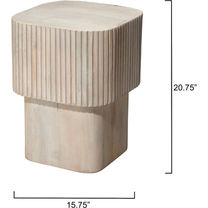Notch Square Table by Jamie Young. Made from mango wood in a modern style.