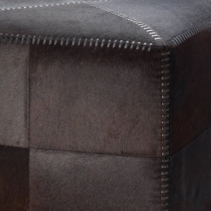 Large Ottoman by Jamie Young. Made from leather in a modern style.