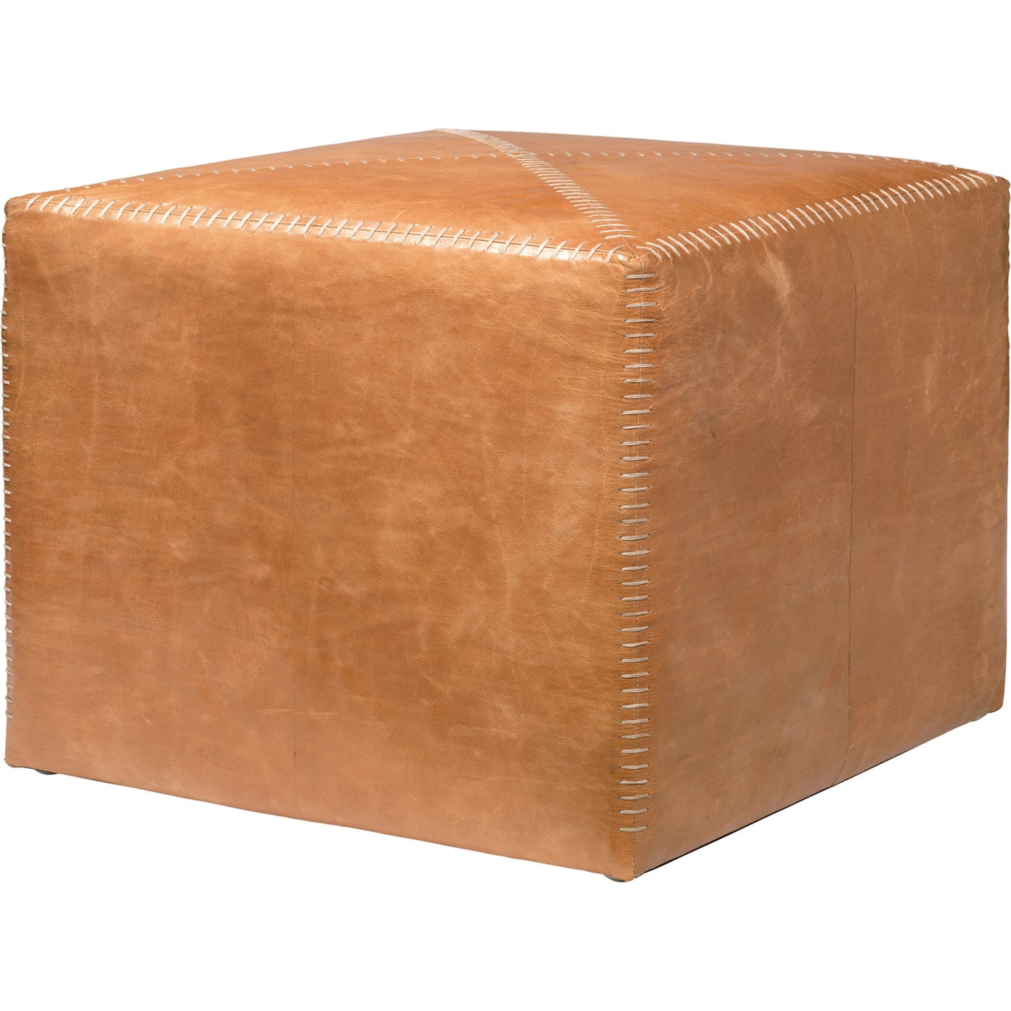 036 S-292134 | Primary Silo | Large Ottoman by Jamie Young. Made from leather in a modern style.