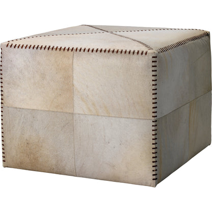 Large Ottoman by Jamie Young. Made from leather in a modern style.