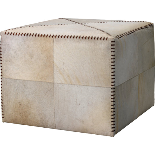 Large Ottoman by Jamie Young. Made from leather in a modern style.