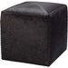 Small Ottoman by Jamie Young. Made from leather in a modern style.