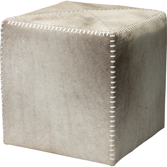 Small Ottoman by Jamie Young. Made from leather in a modern style.
