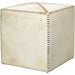 Small Ottoman by Jamie Young. Made from leather in a modern style.