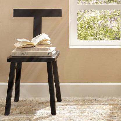 Parlor Chair by Jamie Young in black. Made from mango wood in a modern style.