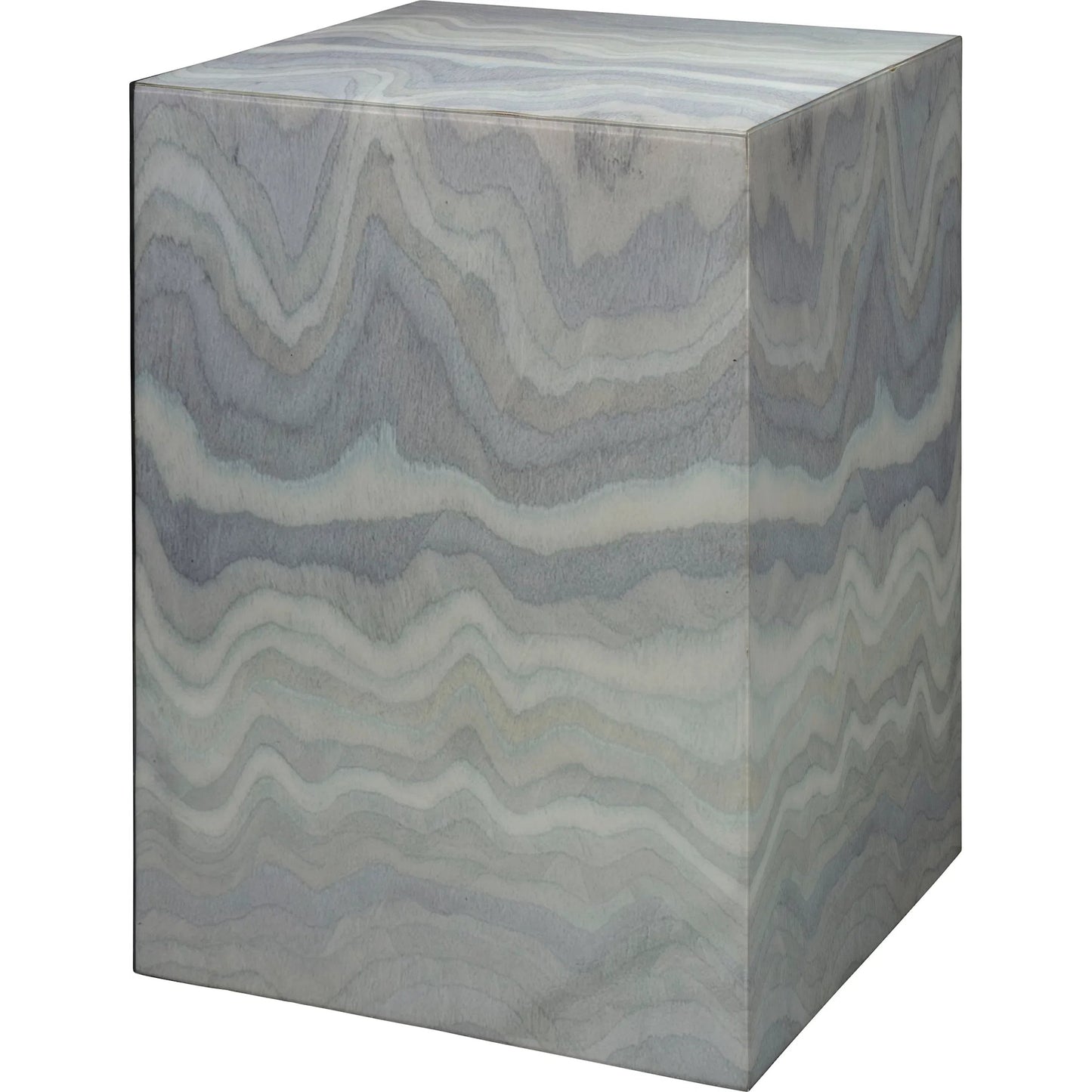 000 SI-2537721 | Primary Silo | Peak Side Table by Jamie Young in blue and pale blue laquer. Made from unique in a unique style.